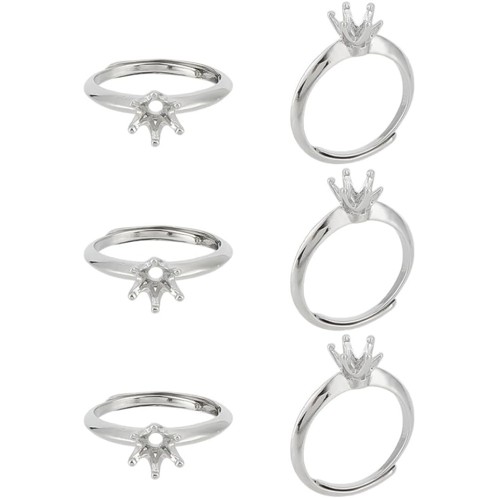 6 Pcs Brass Ring Bases Adjusta - Ring Blank Adjustable avaliação e preço