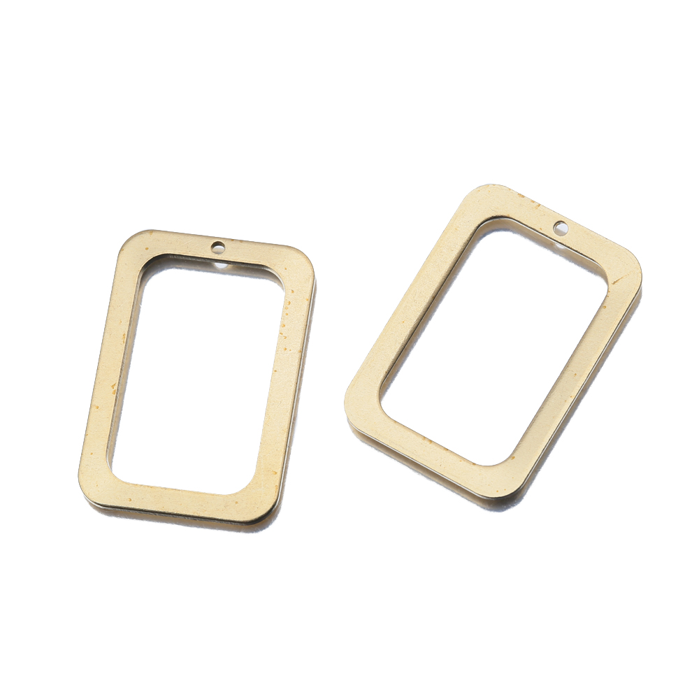 10Pcs Raw Brass Rectangle Holl - Jewelry Making Mold avaliação e preço