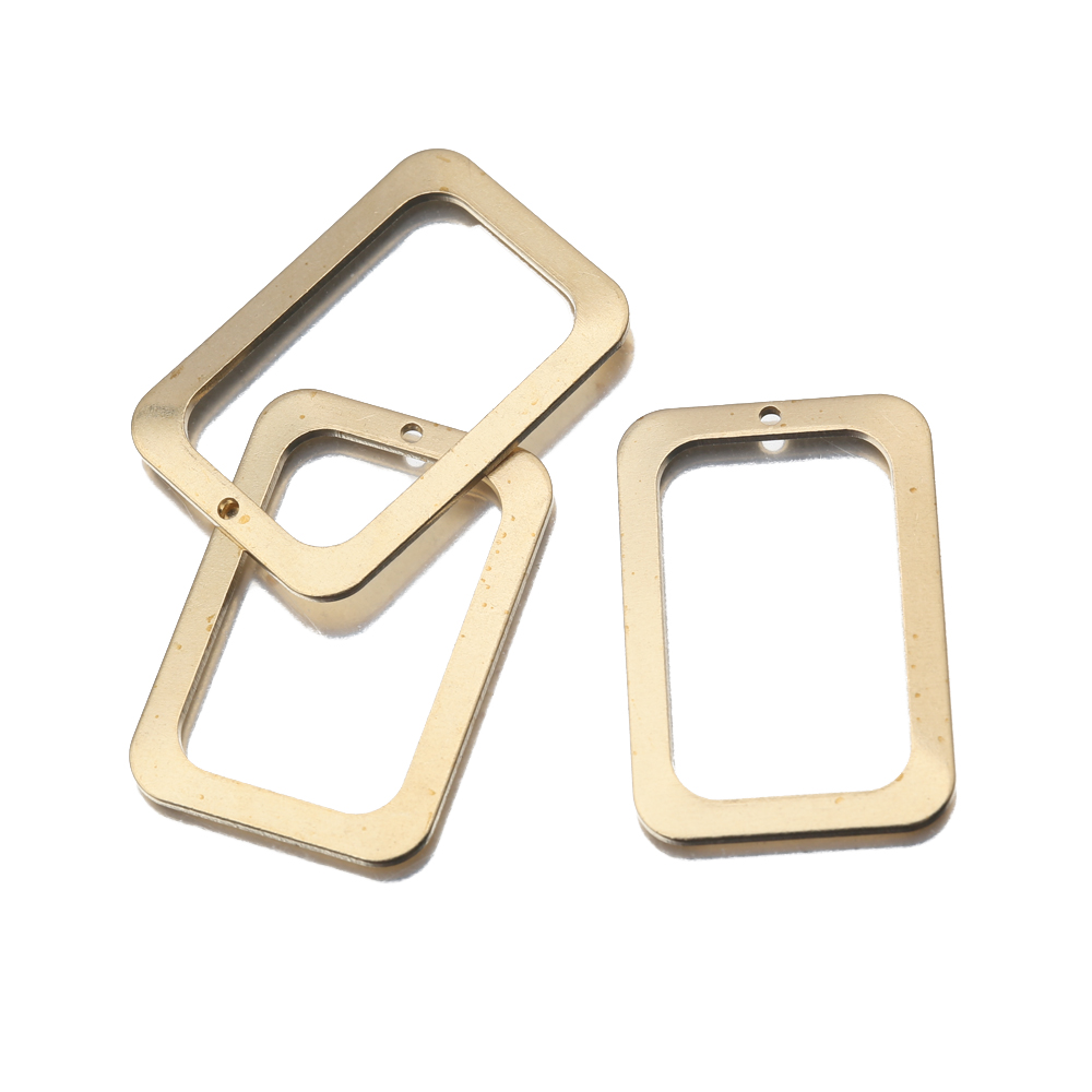 10Pcs Raw Brass Rectangle Holl - Jewelry Making Mold avaliação e preço