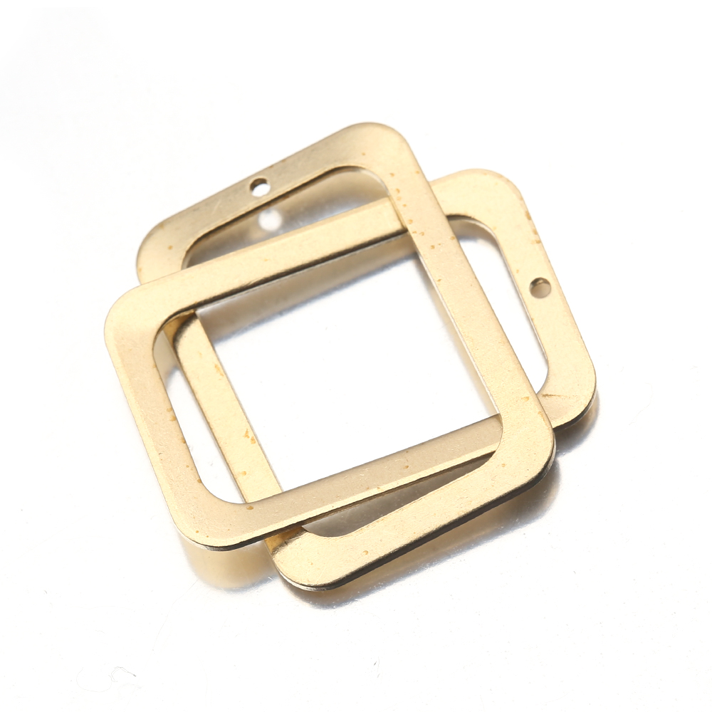 10Pcs Raw Brass Rectangle Holl - Jewelry Making Mold avaliação e preço