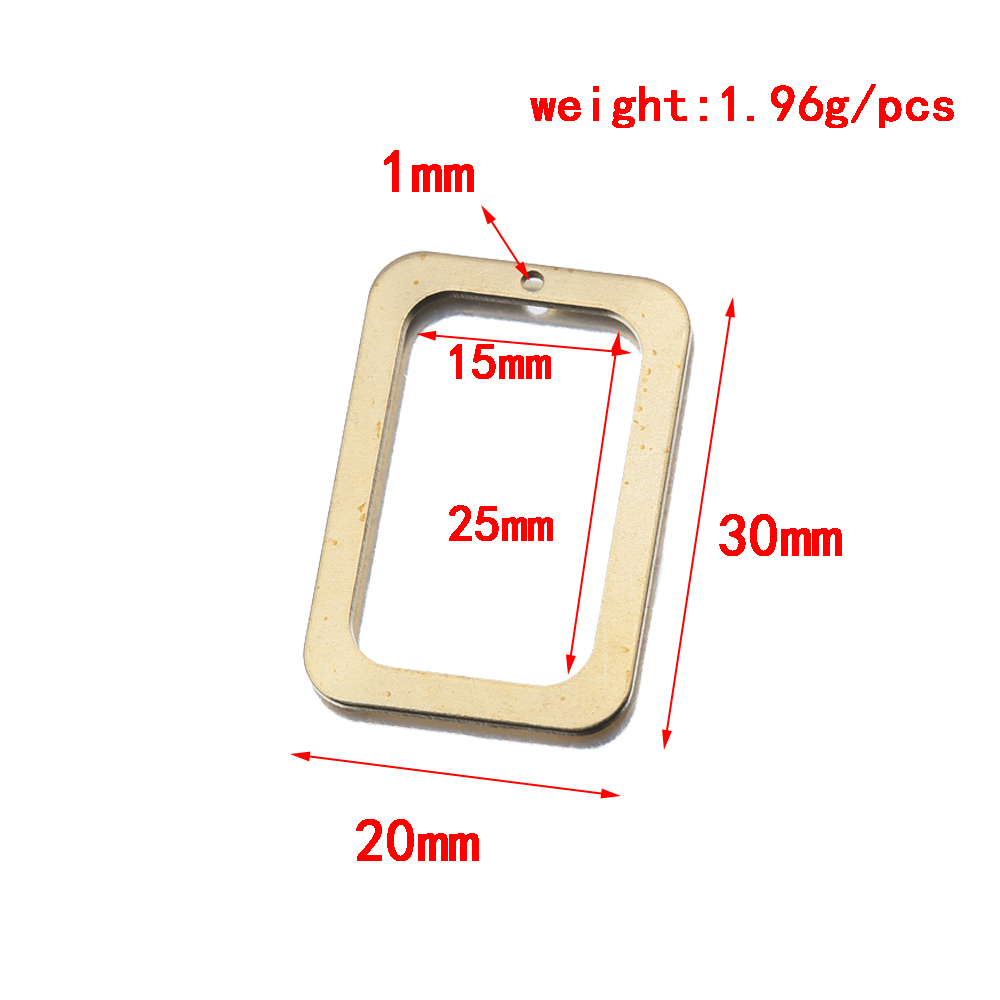 10Pcs Raw Brass Rectangle Holl - Jewelry Making Mold avaliação e preço