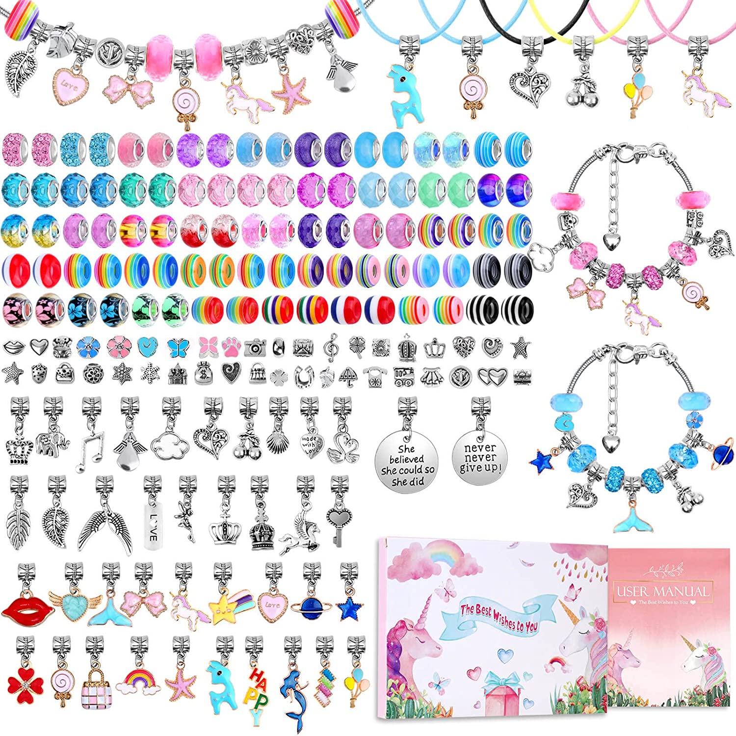 Charm Bracelet Making Kit DIY  - Jewelry Making Kits For Kids avaliação e preço