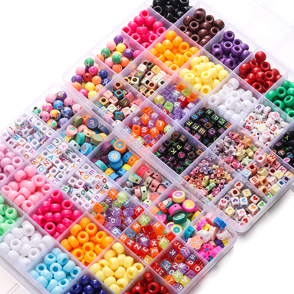 680pcs/Box Colorful Acrylic Po - Jewelry Making Beginners avaliação e preço