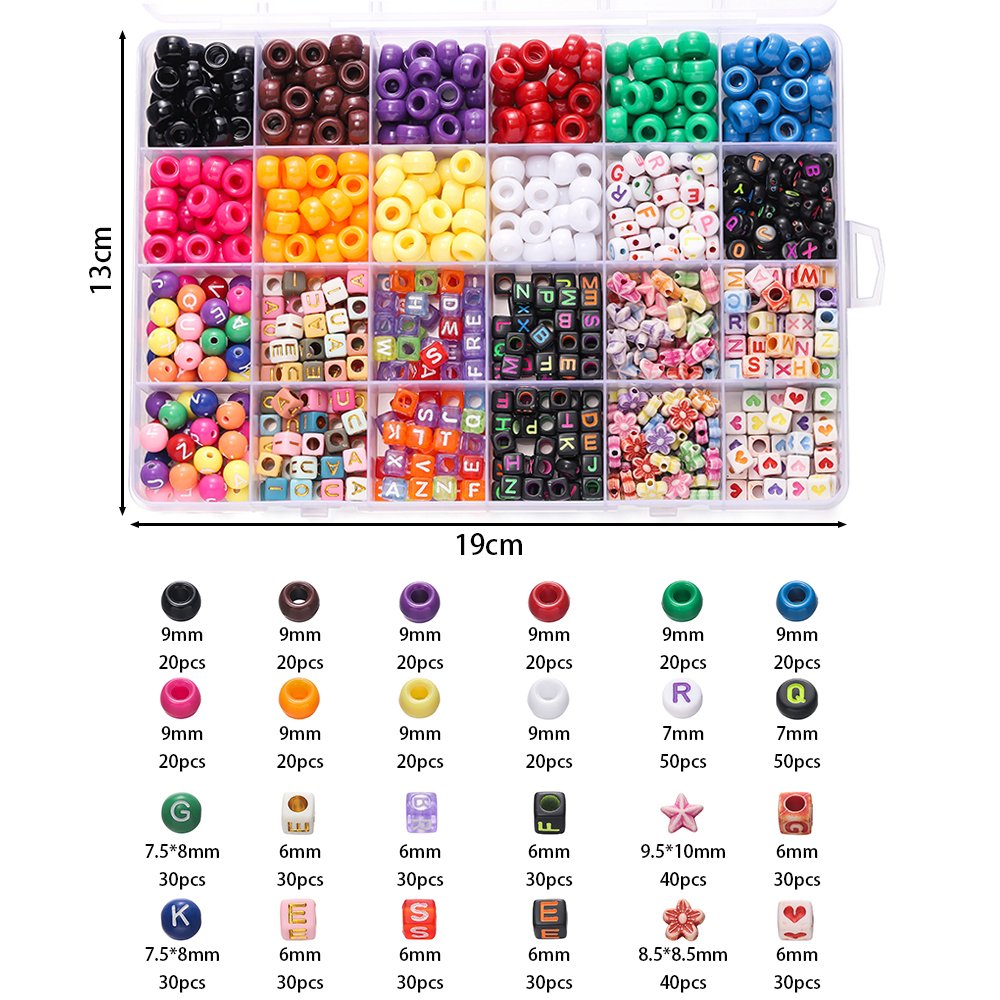 680pcs/Box Colorful Acrylic Po - Jewelry Making Beginners avaliação e preço