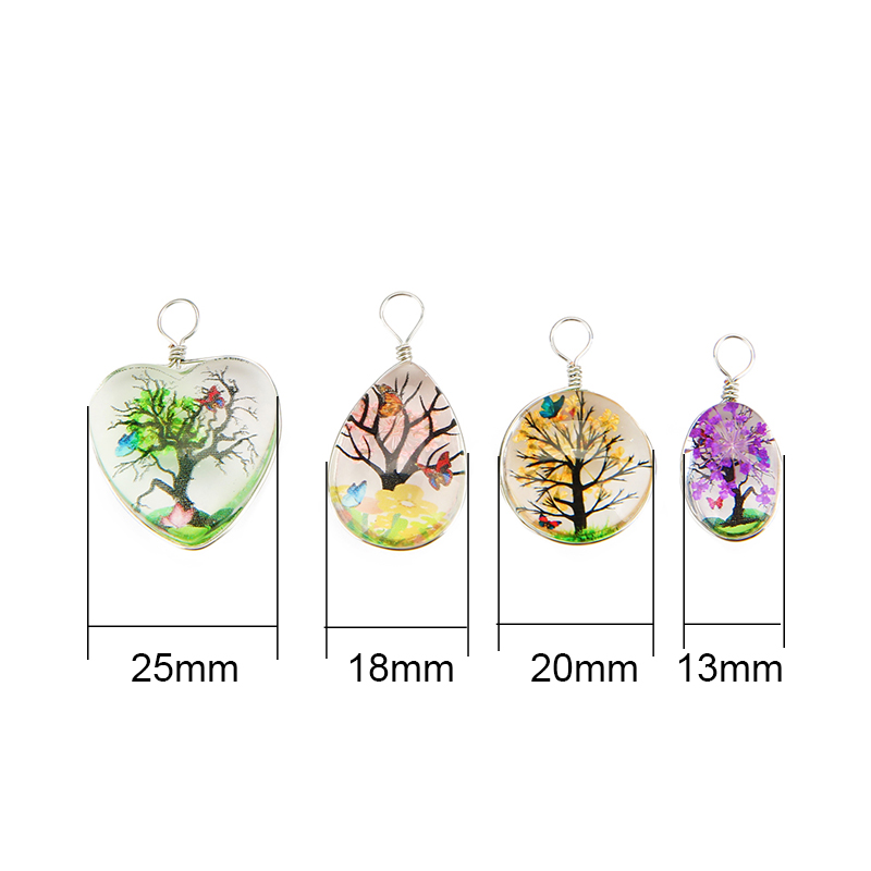 5pcs Colorful Tree Crystal Gla - Jewelry Making Beginners avaliação e preço