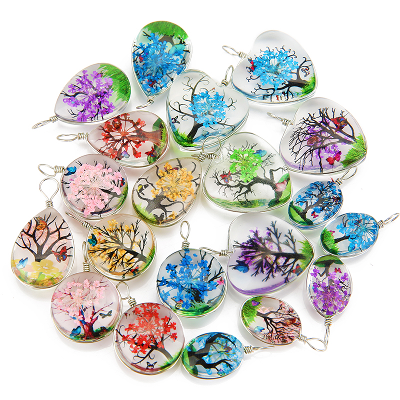 5pcs Colorful Tree Crystal Gla - Jewelry Making Beginners avaliação e preço