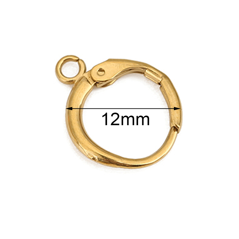 10pcs 12mm Hypoallergenic Earr - Jewelry Making Findings avaliação e preço