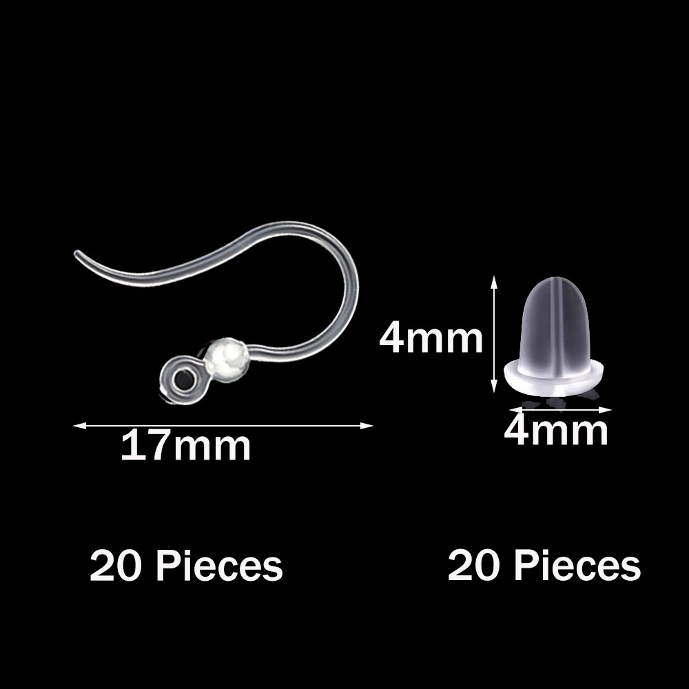 40pcs Clear Plastic Earring Ho - Jewelry Making Accessories avaliação e preço