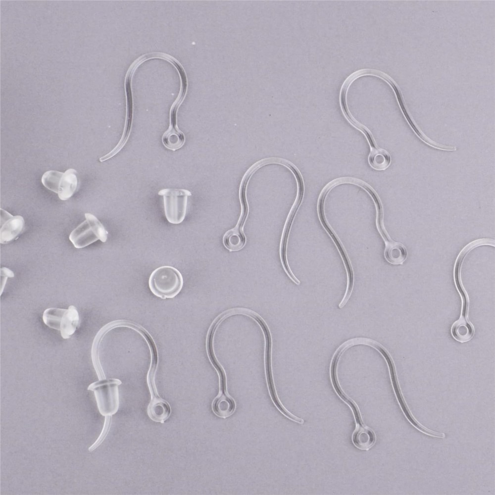 40pcs Clear Plastic Earring Ho - Jewelry Making Accessories avaliação e preço