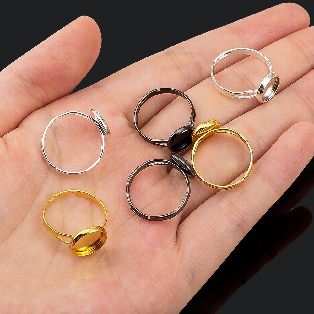 10pcs/lot Adjustable Blank Rin - Ring Blank Adjustable avaliação e preço
