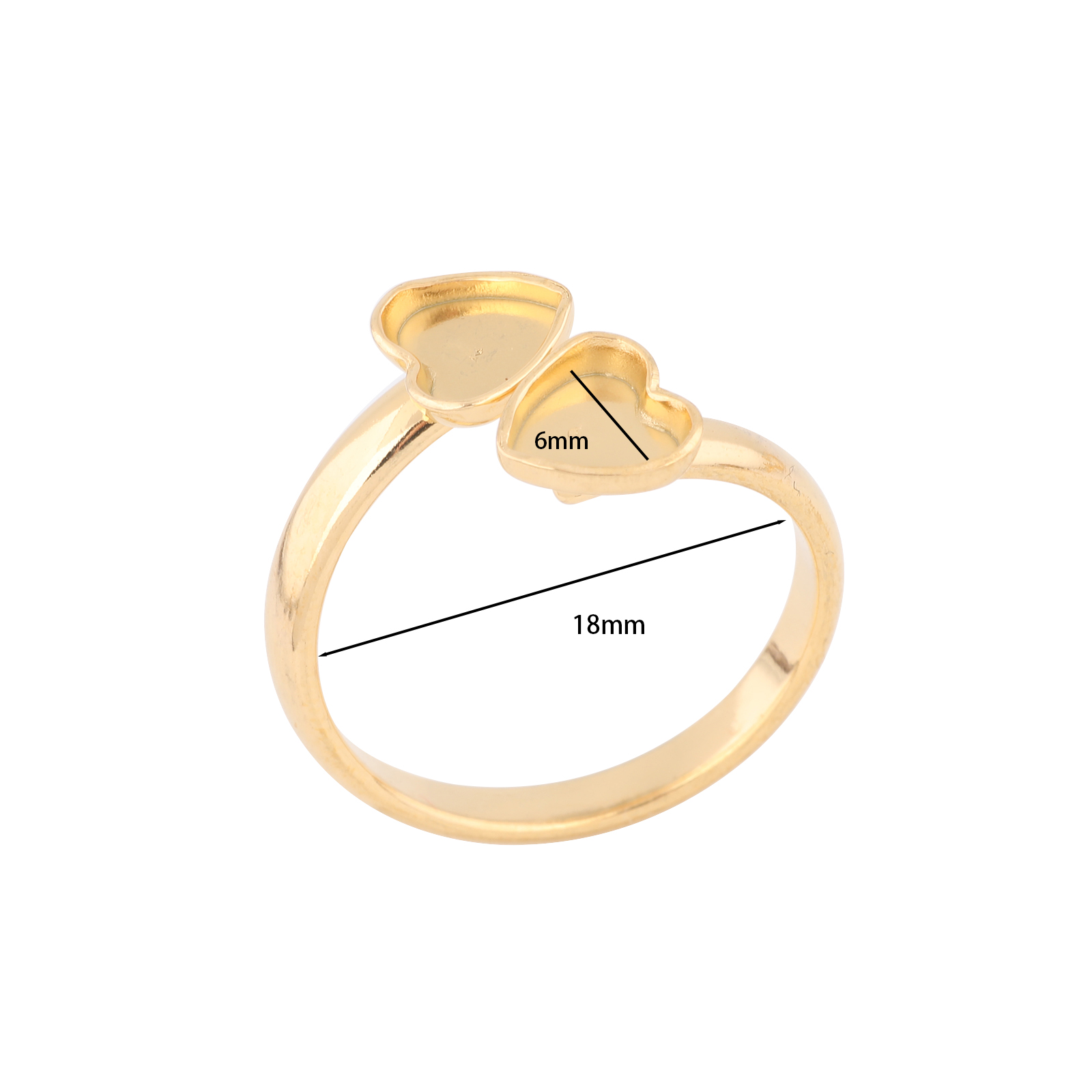 10pcs Stainless Steel Gold Pla - Ring Blank Adjustable avaliação e preço