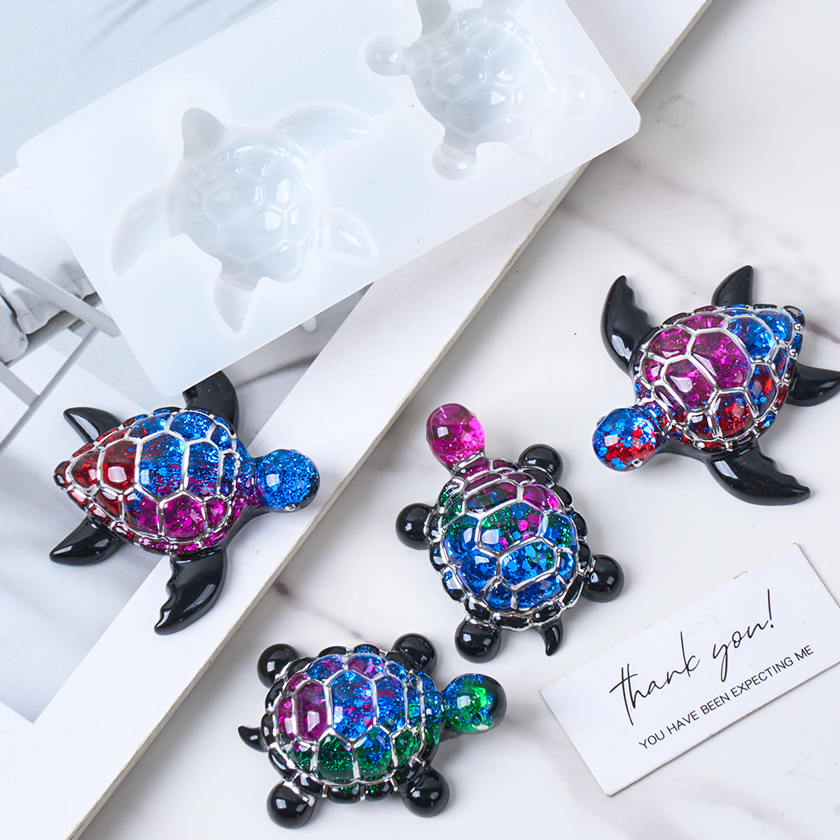 3D Sea Turtle Keychain Silicon - Jewelry Making Mold avaliação e preço