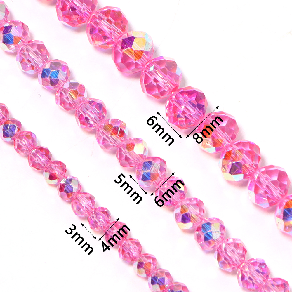 1 Strand 4/6/8mm Faceted Cryst - Jewelry Making Beginners avaliação e preço