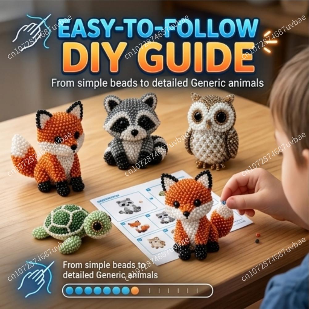 Educational DIY Animal Bead Se - Jewelry Making Kits For Kids avaliação e preço