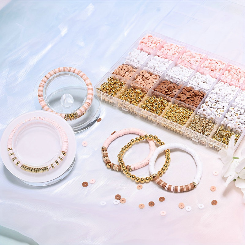 Style DIY Clay Beads Bracelet  - Jewelry Making Kits For Kids avaliação e preço