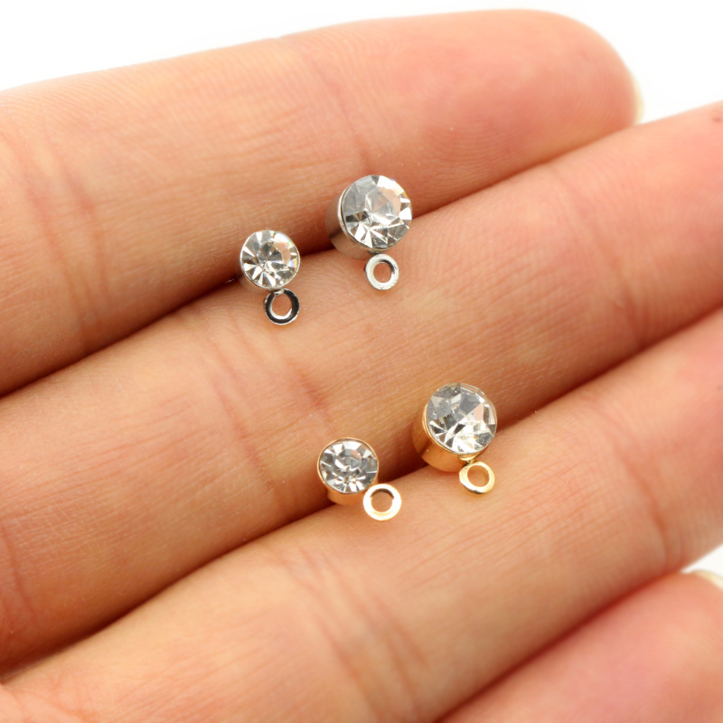 50pcs Stud Earrings Pins with  - Jewelry Making Findings avaliação e preço