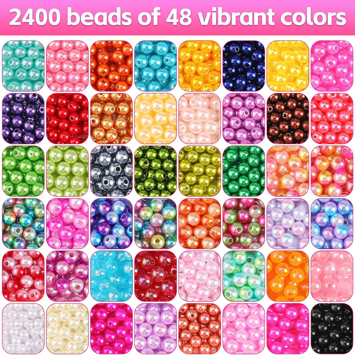 2400PCS 48 Compartments Pearl  - Jewelry Making Tutorial avaliação e preço