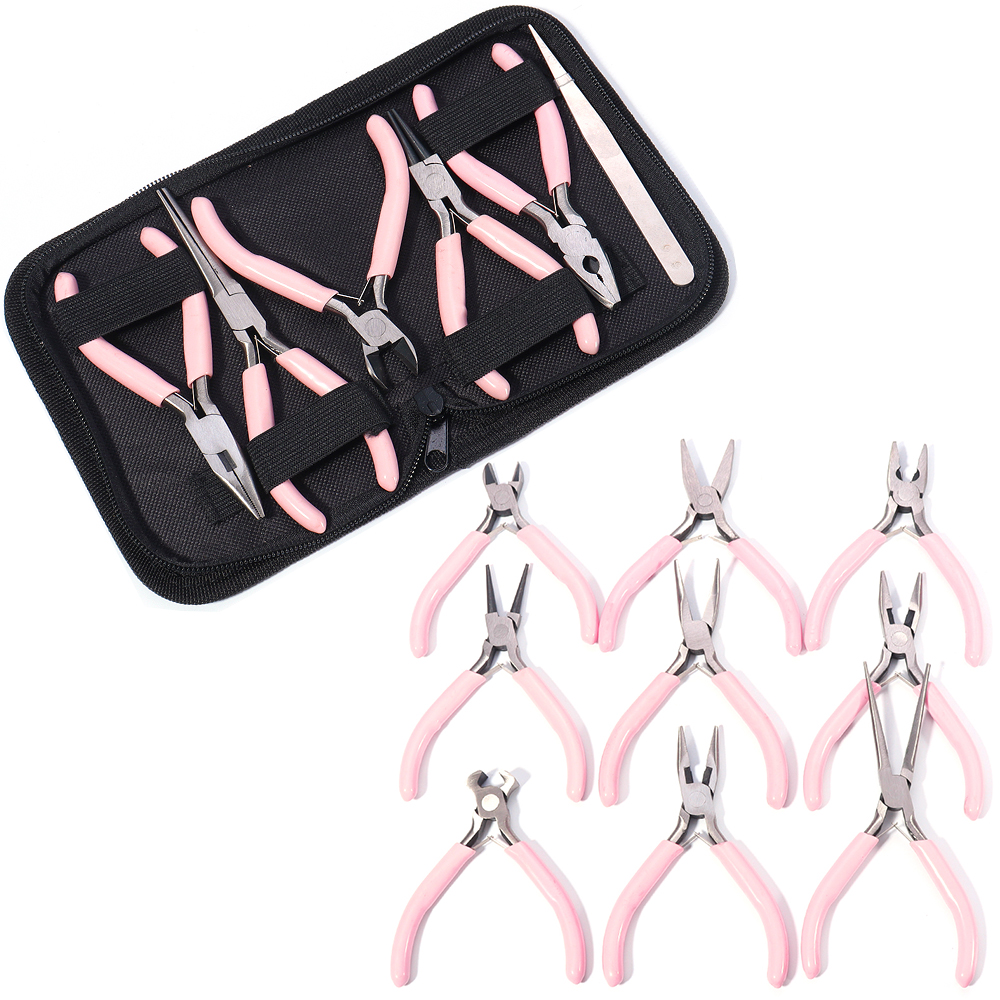 Portable Pink Stainless Steel  - Jewelry Making Pliers avaliação e preço