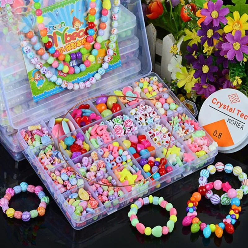 Girls DIY Bead Set Jewelry Mak - Jewelry Making Kits For Kids avaliação e preço
